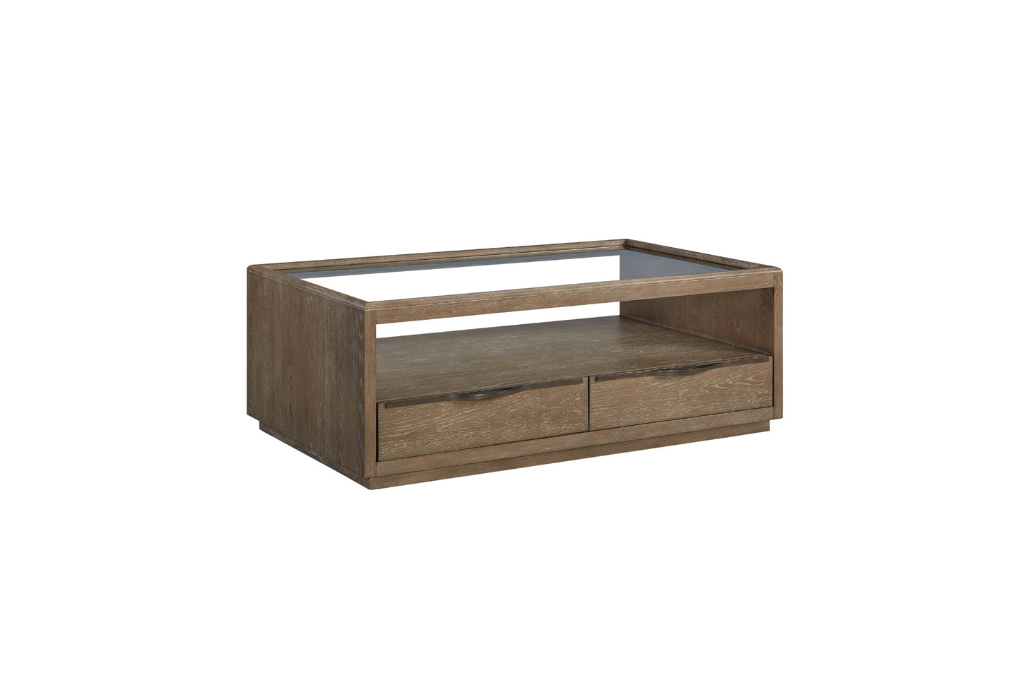 Cocoa Glass Top Cocktail Table