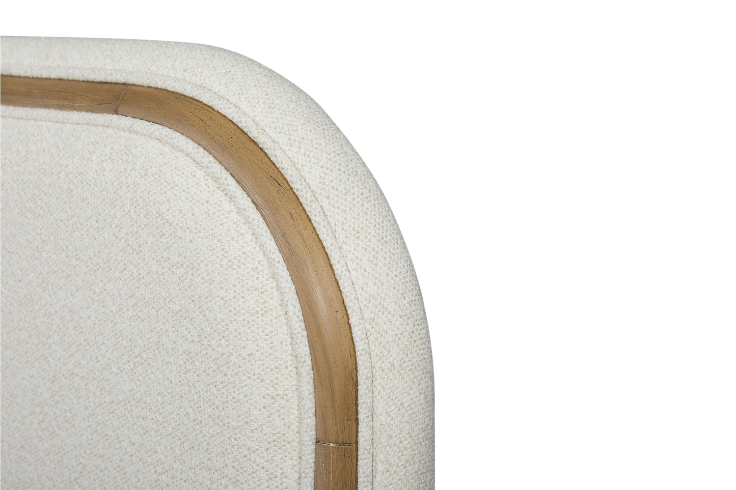 Toffee and White Sand Upholstered Bed