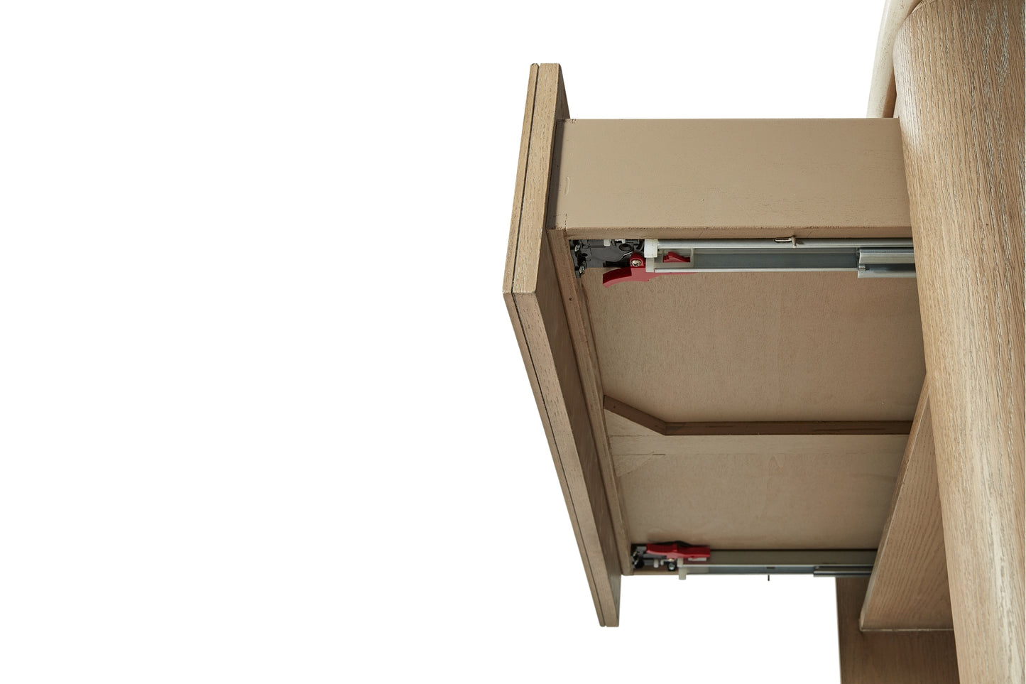 Toffee 2-Drawer Nightstand with Oak Veneer Drawer Fronts
